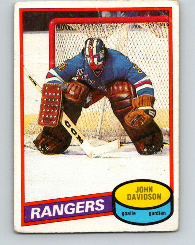 1980-81 O-Pee-Chee #190 John Davidson New York Rangers V38909