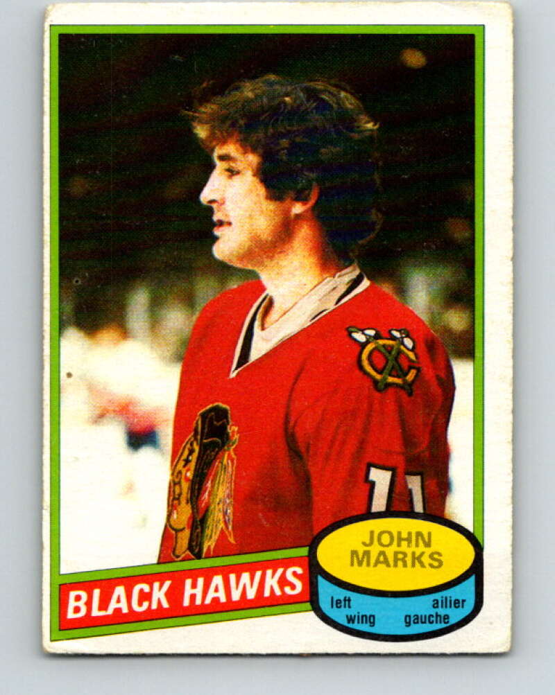 1980-81 O-Pee-Chee #194 John Marks Chicago Blackhawks V38946
