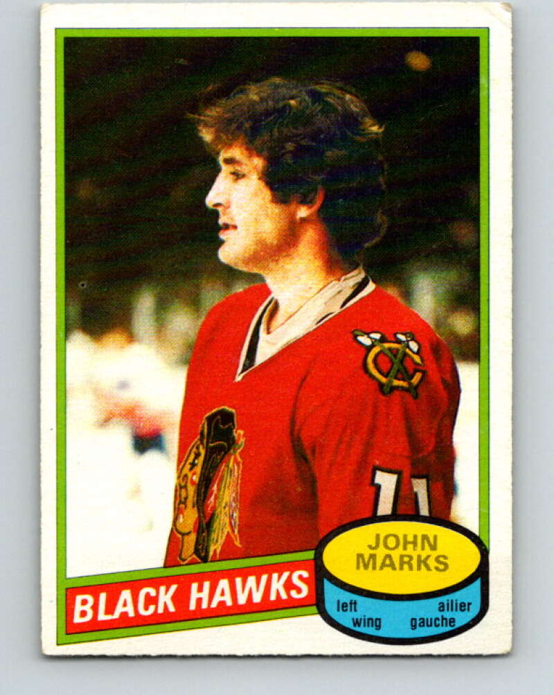 1980-81 O-Pee-Chee #194 John Marks Chicago Blackhawks V38947