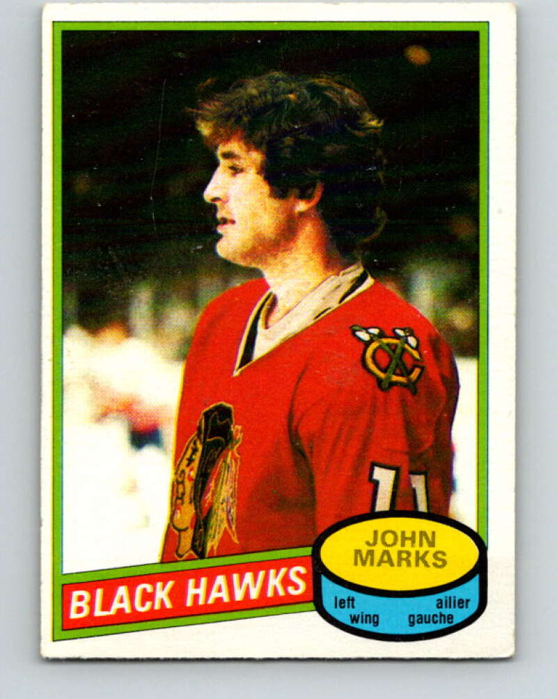 1980-81 O-Pee-Chee #194 John Marks Chicago Blackhawks V38948