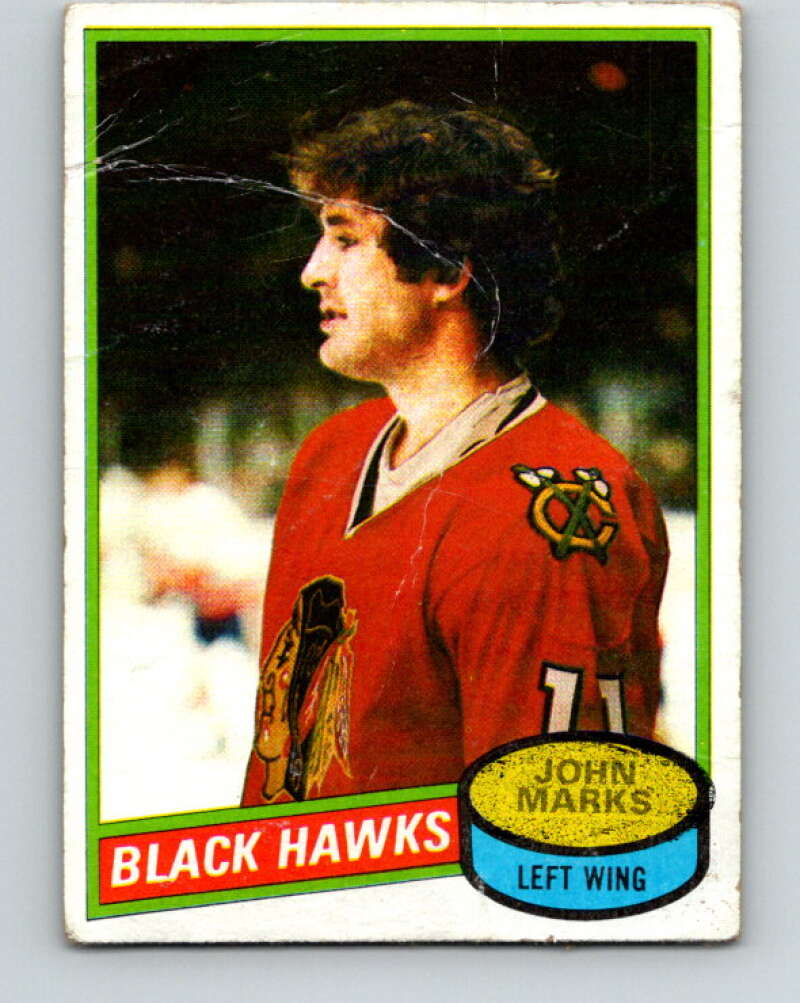 1980-81 O-Pee-Chee #194 John Marks Chicago Blackhawks V38951