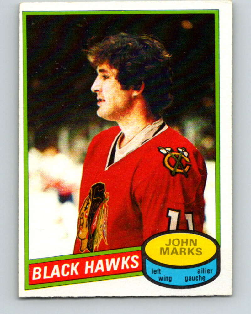 1980-81 O-Pee-Chee #194 John Marks Chicago Blackhawks V38952