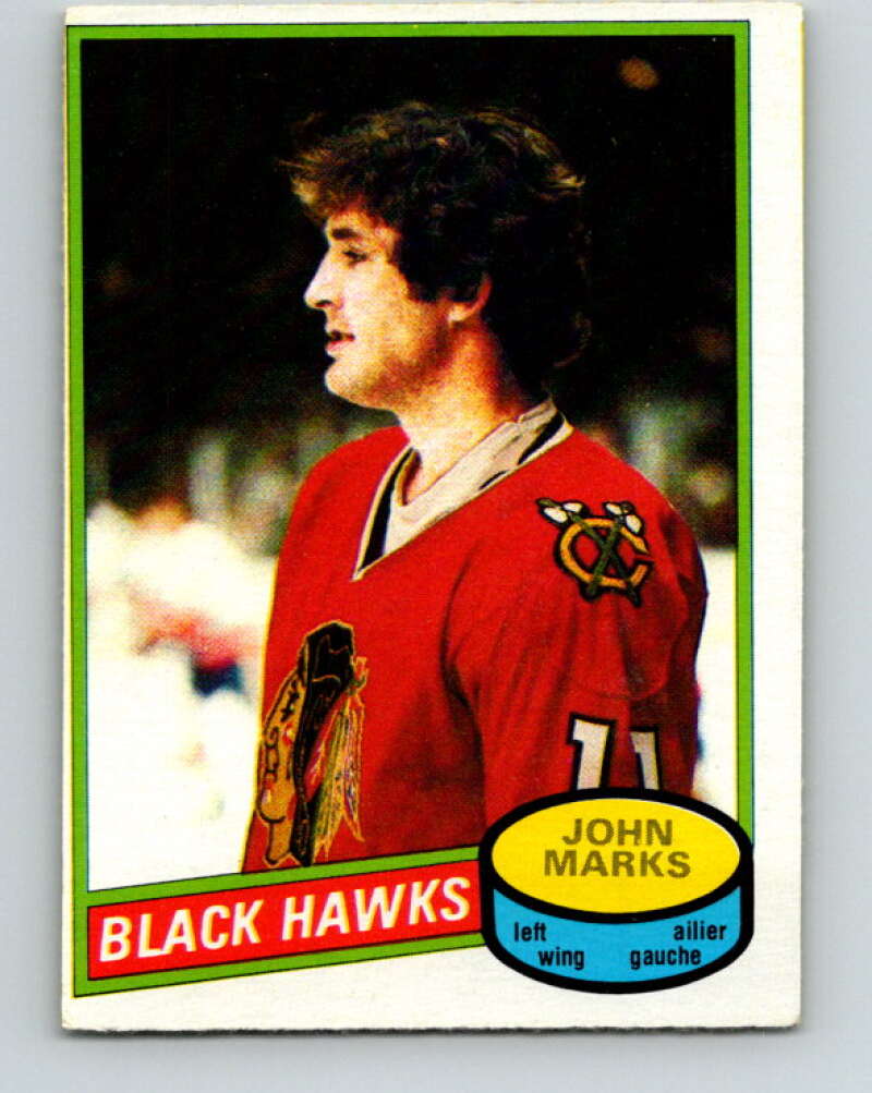 1980-81 O-Pee-Chee #194 John Marks Chicago Blackhawks V38953