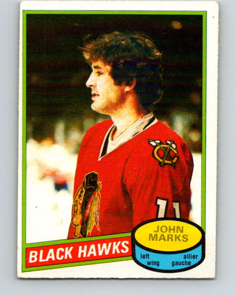 1980-81 O-Pee-Chee #194 John Marks Chicago Blackhawks V38954