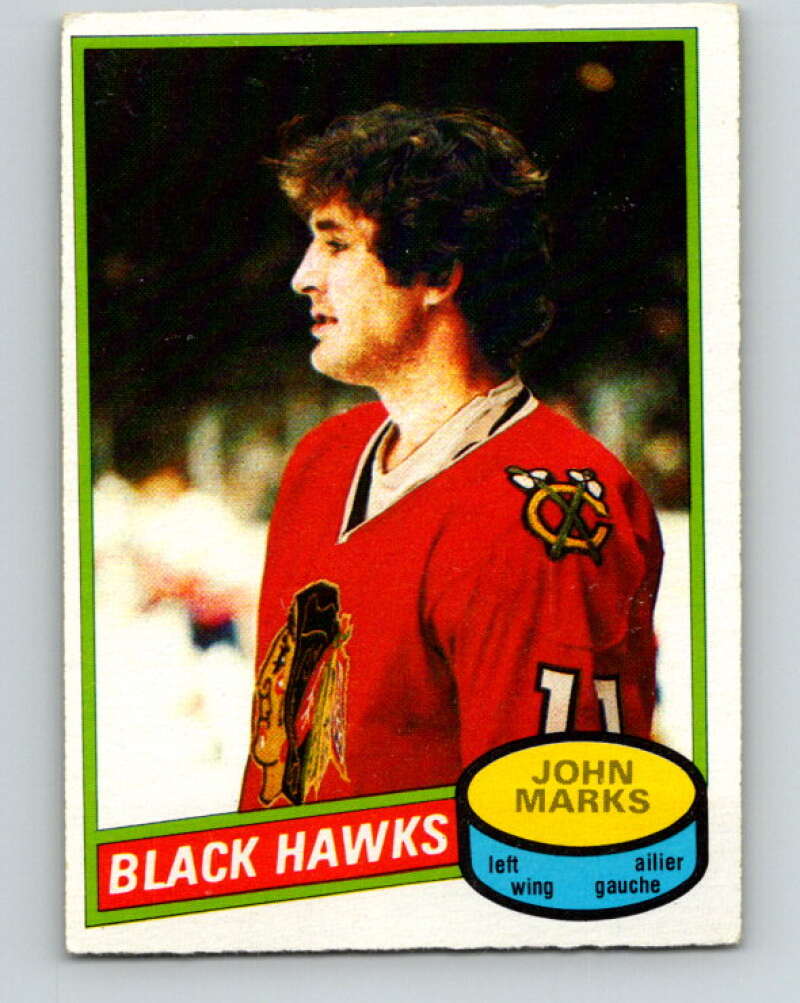 1980-81 O-Pee-Chee #194 John Marks Chicago Blackhawks V38955