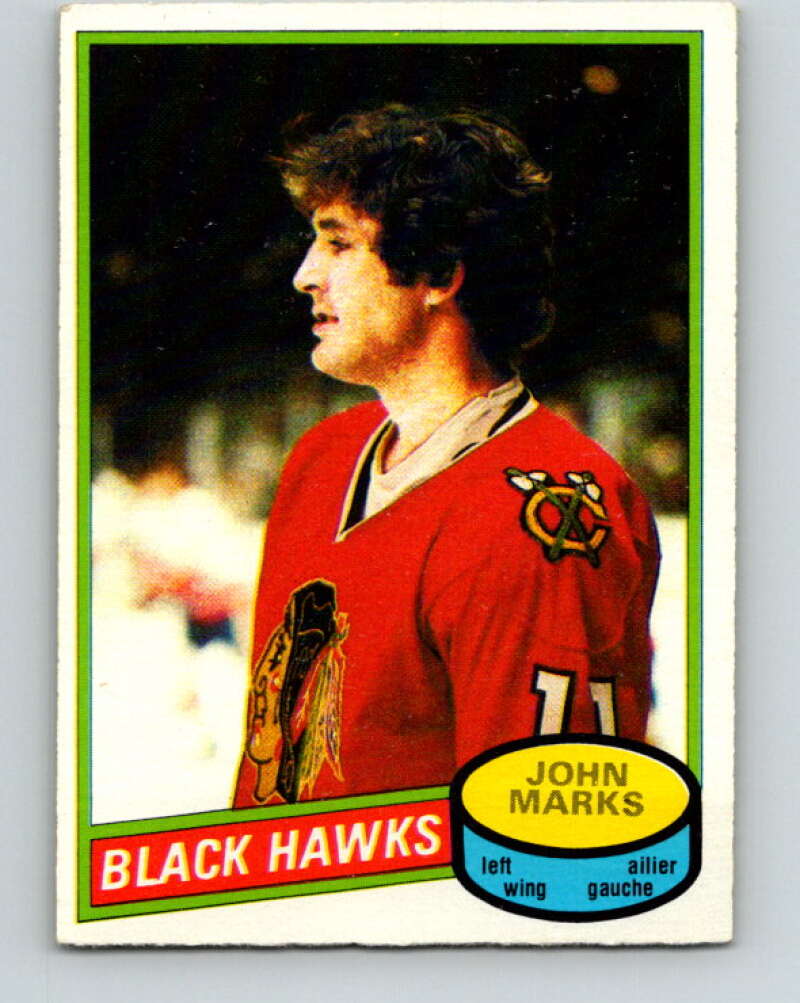 1980-81 O-Pee-Chee #194 John Marks Chicago Blackhawks V38956