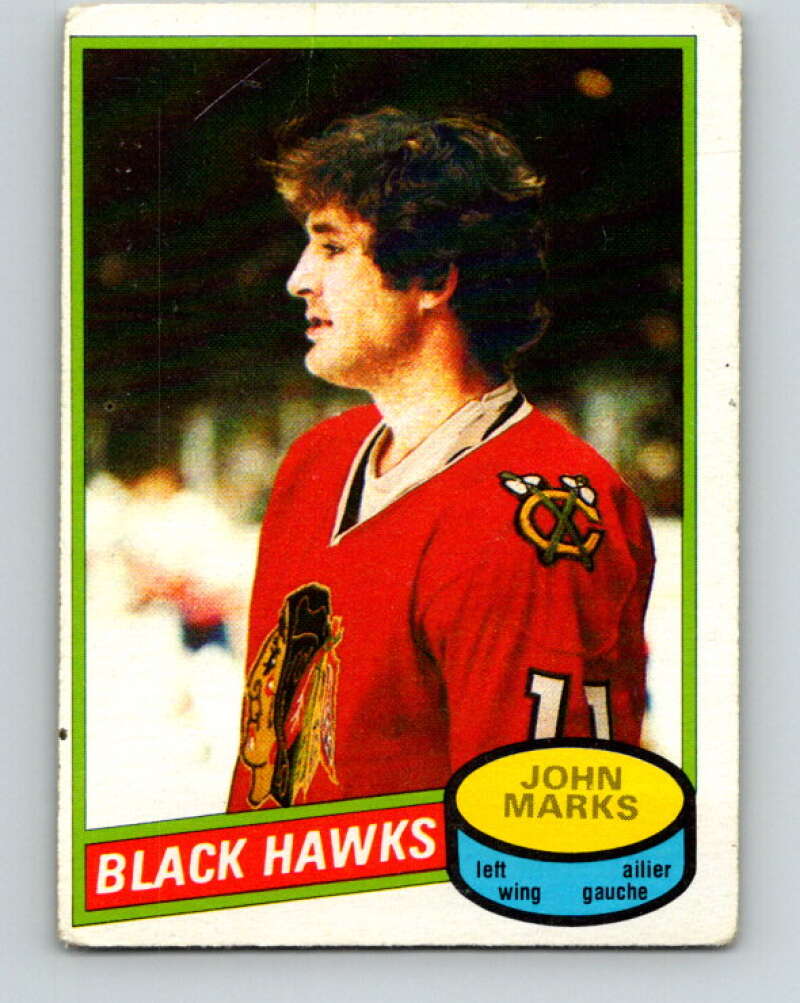 1980-81 O-Pee-Chee #194 John Marks Chicago Blackhawks V38957