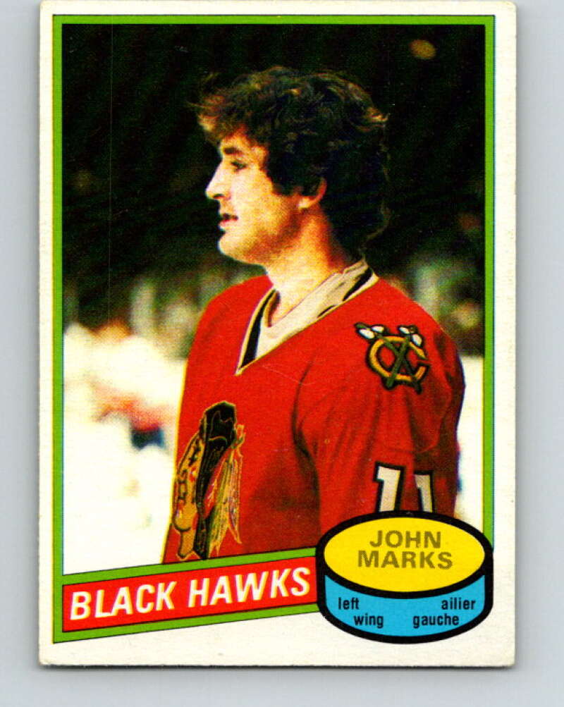 1980-81 O-Pee-Chee #194 John Marks Chicago Blackhawks V38958
