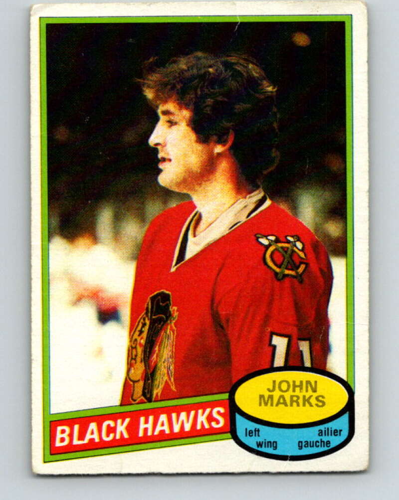 1980-81 O-Pee-Chee #194 John Marks Chicago Blackhawks V38959