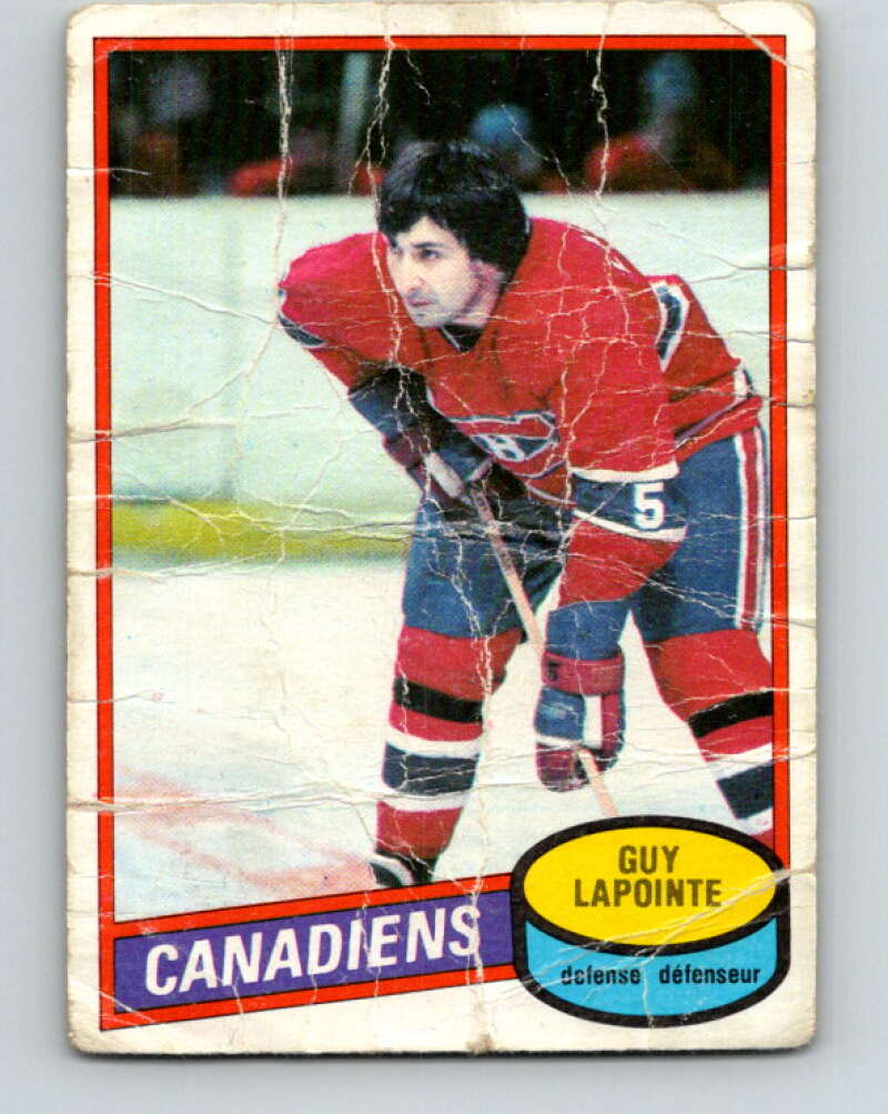 1980-81 O-Pee-Chee #201 Guy Lapointe Montreal Canadiens V39001