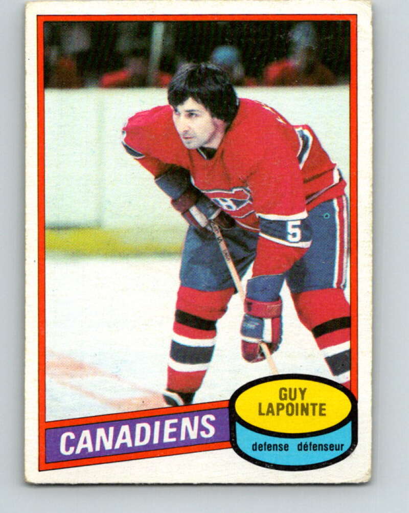 1980-81 O-Pee-Chee #201 Guy Lapointe Montreal Canadiens V39006