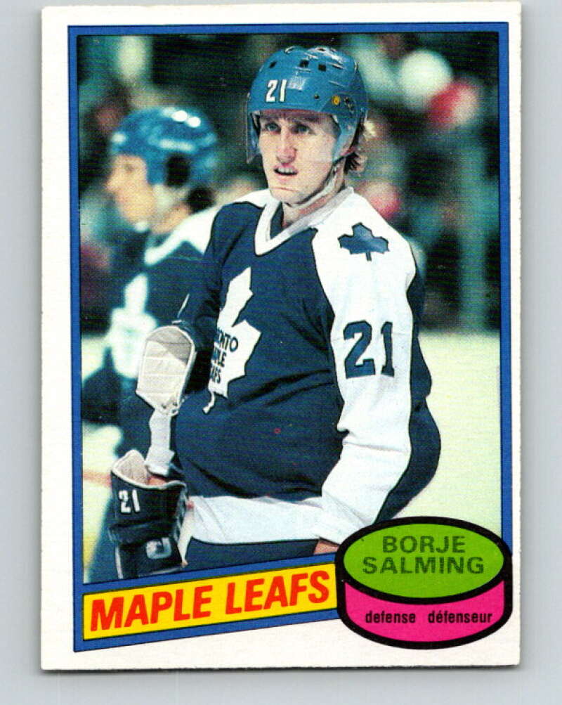 1980-81 O-Pee-Chee #210 Borje Salming Toronto Maple Leafs V39210