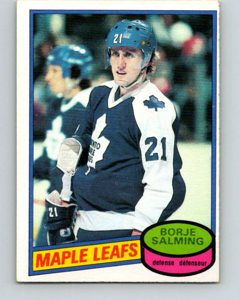 1980-81 O-Pee-Chee #210 Borje Salming Toronto Maple Leafs V39211