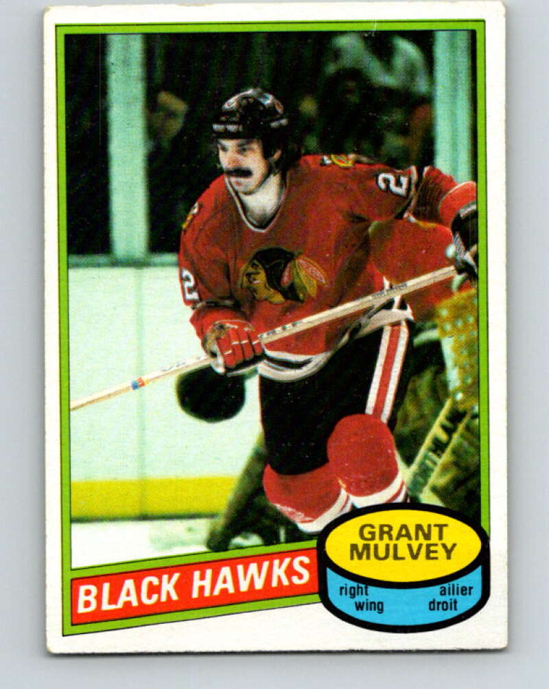 1980-81 O-Pee-Chee #212 Grant Mulvey Chicago Blackhawks V39227