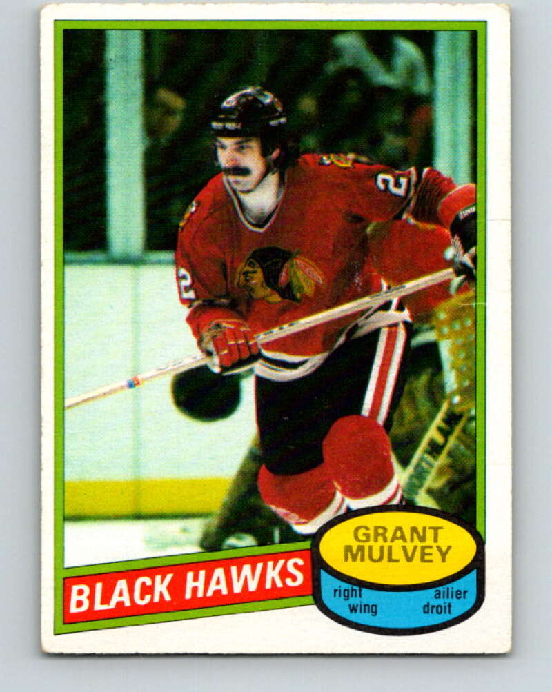 1980-81 O-Pee-Chee #212 Grant Mulvey Chicago Blackhawks V39230