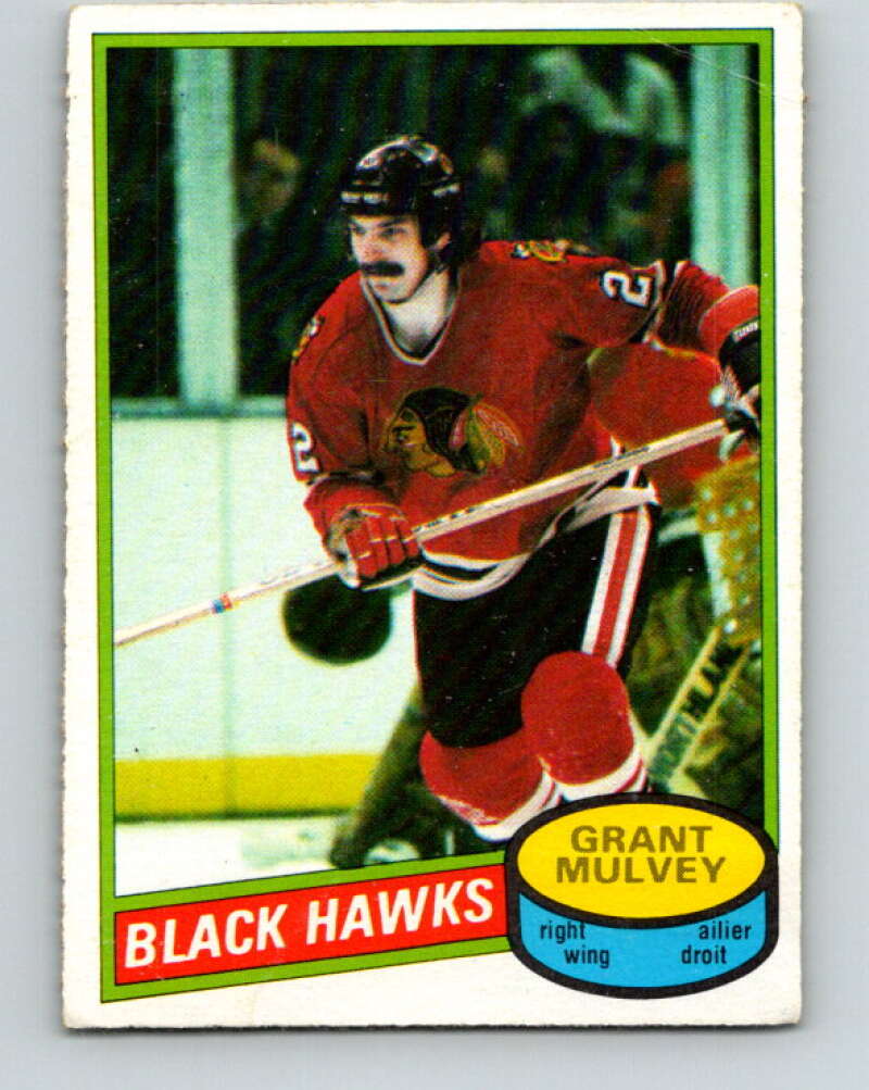 1980-81 O-Pee-Chee #212 Grant Mulvey Chicago Blackhawks V39233