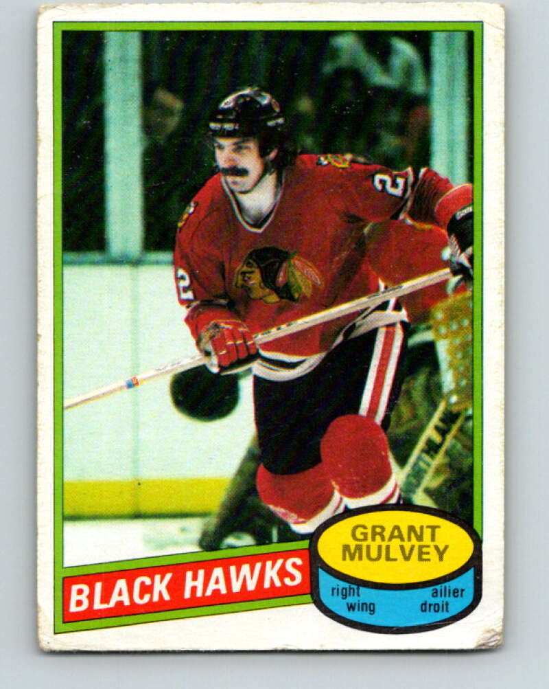 1980-81 O-Pee-Chee #212 Grant Mulvey Chicago Blackhawks V39234