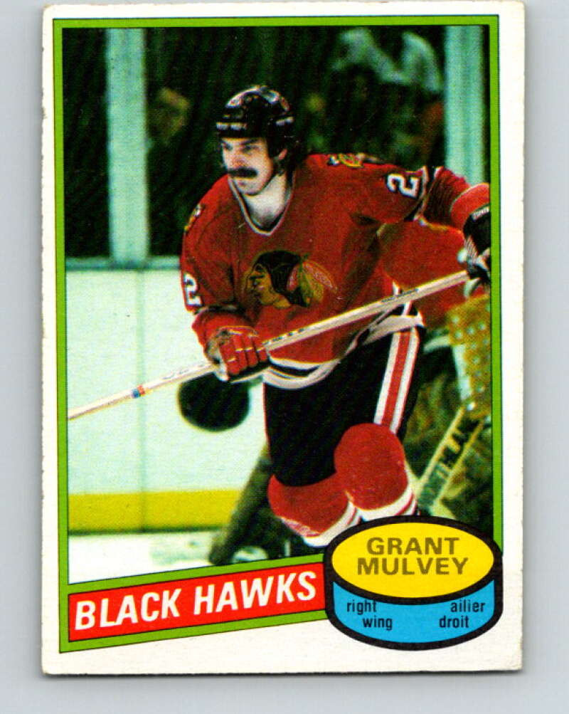 1980-81 O-Pee-Chee #212 Grant Mulvey Chicago Blackhawks V39235