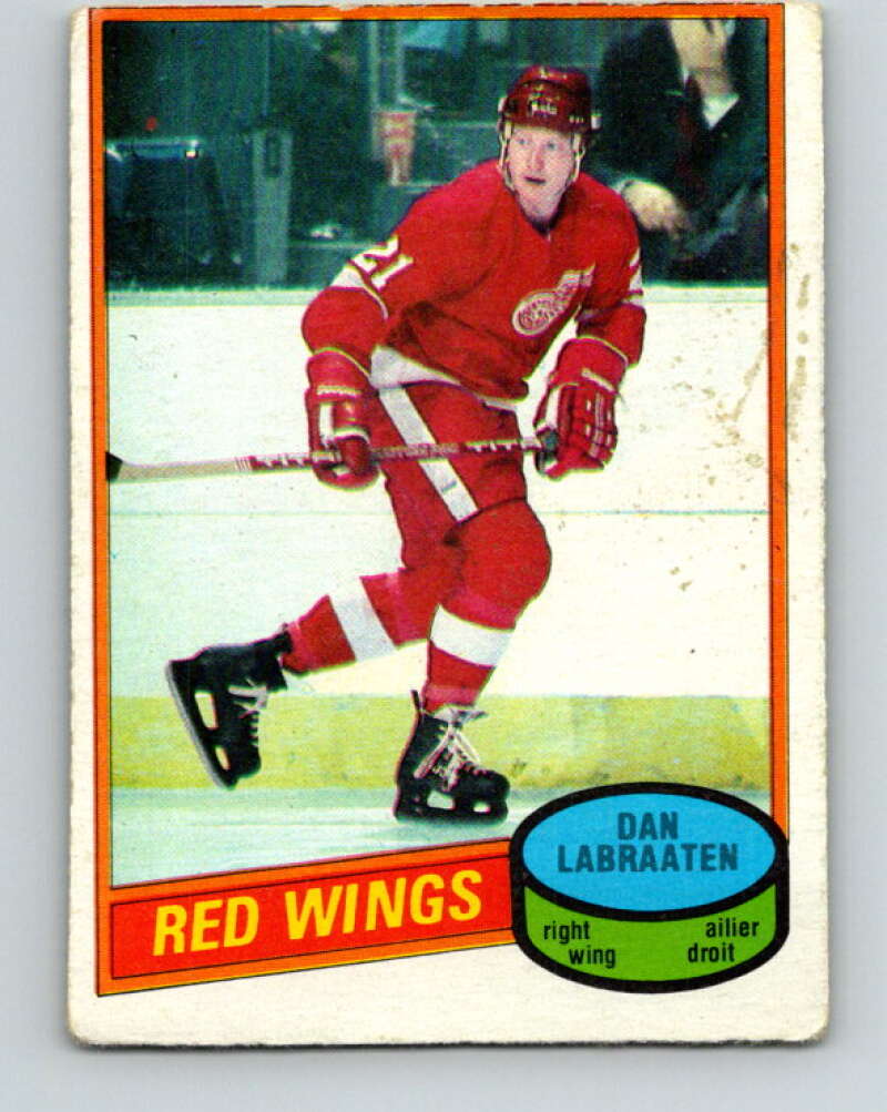 1980-81 O-Pee-Chee #217 Dan Labraaten Detroit Red Wings V39278