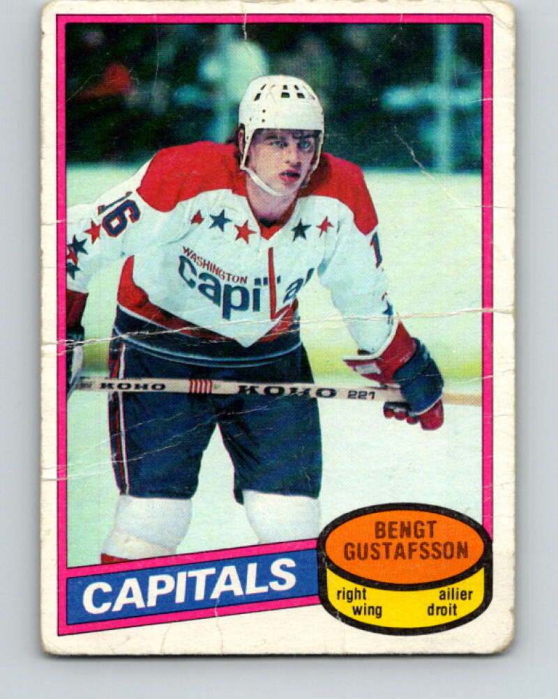 1980-81 O-Pee-Chee #222 Bengt Gustafsson RC Rookie Washington Capitals V39318