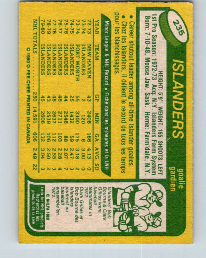 1980-81 O-Pee-Chee #235 Glenn Resch New York Islanders V39461