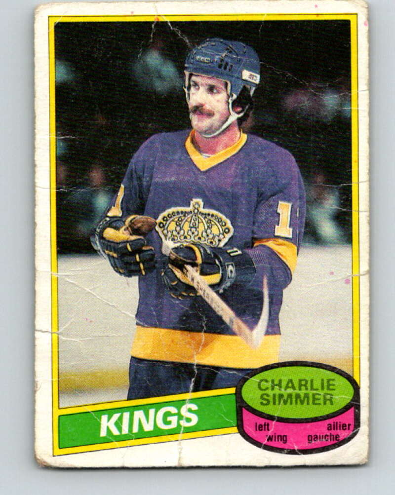 1980-81 O-Pee-Chee #240 Charlie Simmer Los Angeles Kings V39516