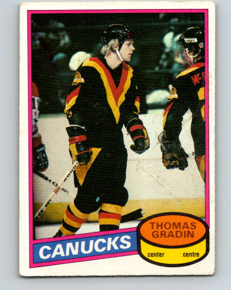 1980-81 O-Pee-Chee #241 Thomas Gradin Vancouver Canucks V39521
