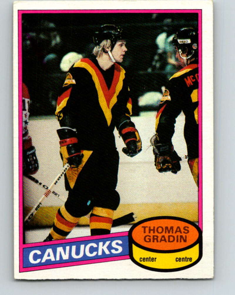1980-81 O-Pee-Chee #241 Thomas Gradin Vancouver Canucks V39525