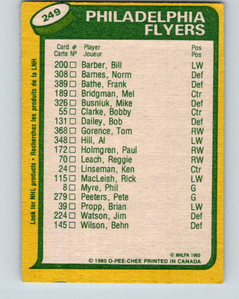 1980-81 O-Pee-Chee #249 Reggie Leach TL Philadelphia Flyers V39609