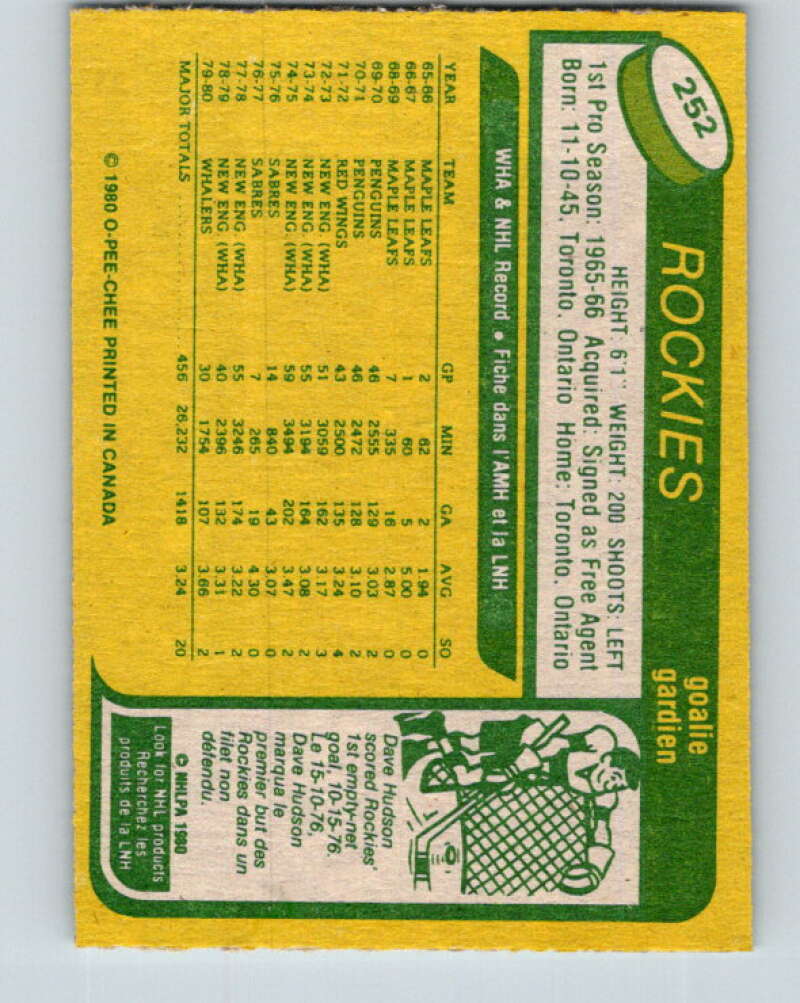 1980-81 O-Pee-Chee #252 Al Smith Colorado Rockies V39628