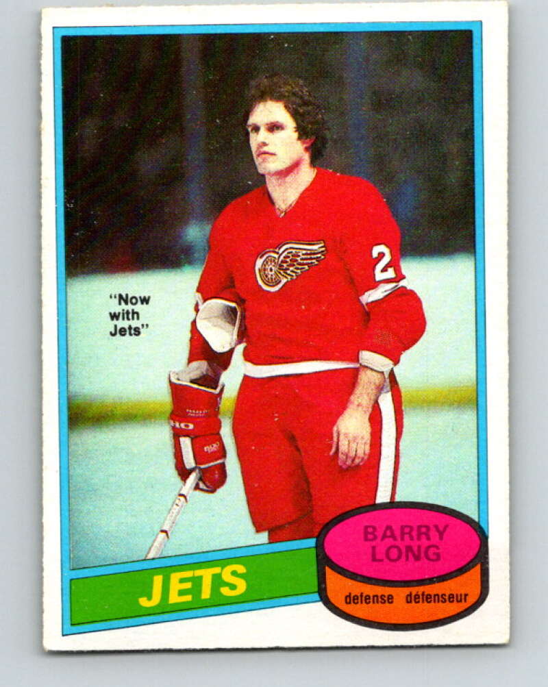 1980-81 O-Pee-Chee #258 Barry Long Winnipeg Jets V39675