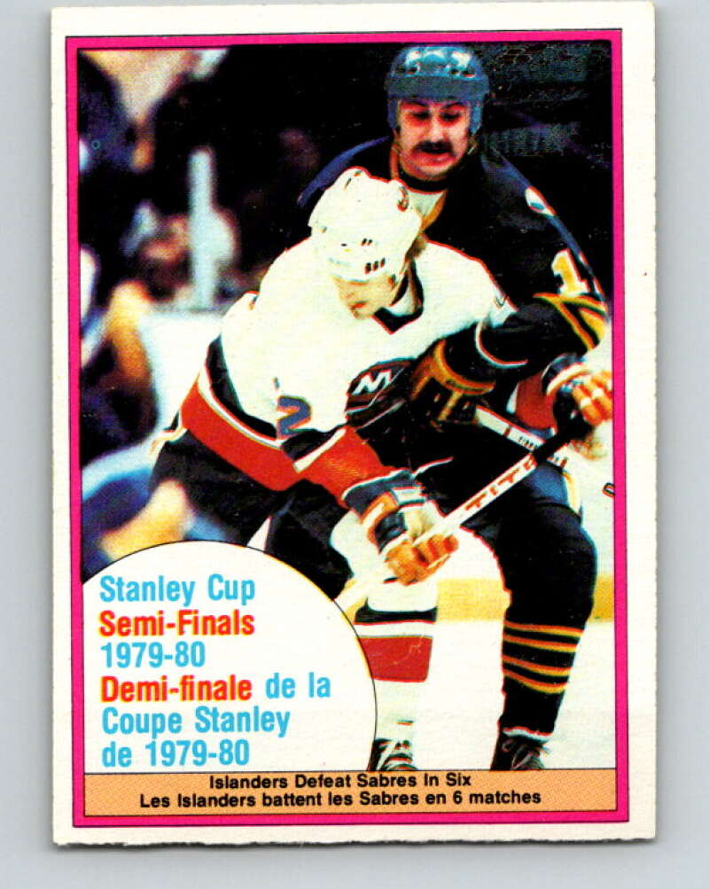 1980-81 O-Pee-Chee #262 Stanley Cup Semifinals New York Islanders/Buffalo Sabres V39716