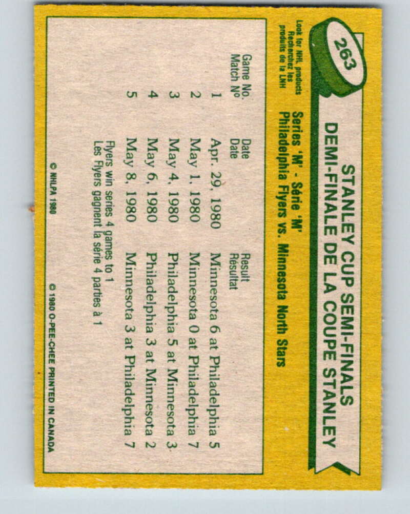 1980-81 O-Pee-Chee #263 Stanley Cup Semi-Finals V39724