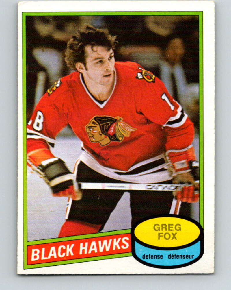 1980-81 O-Pee-Chee #268 Greg Fox Chicago Blackhawks V39781