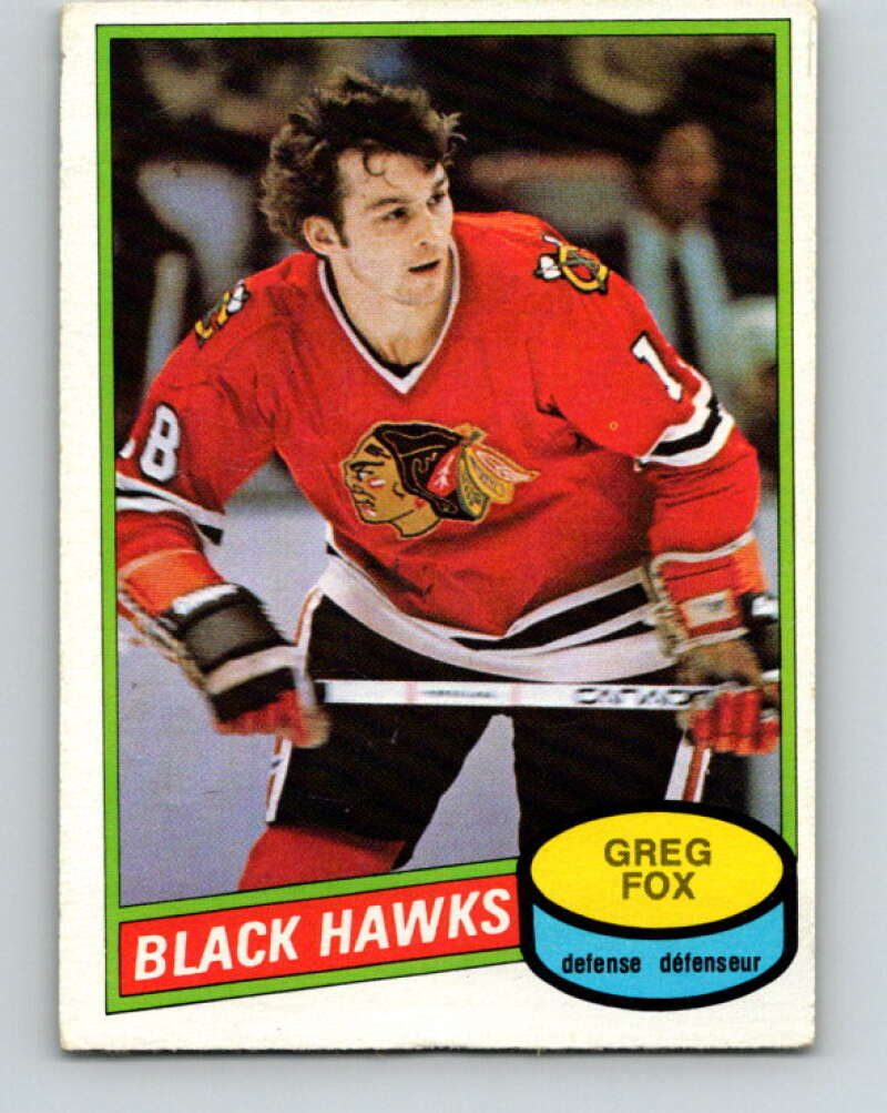 1980-81 O-Pee-Chee #268 Greg Fox Chicago Blackhawks V39782