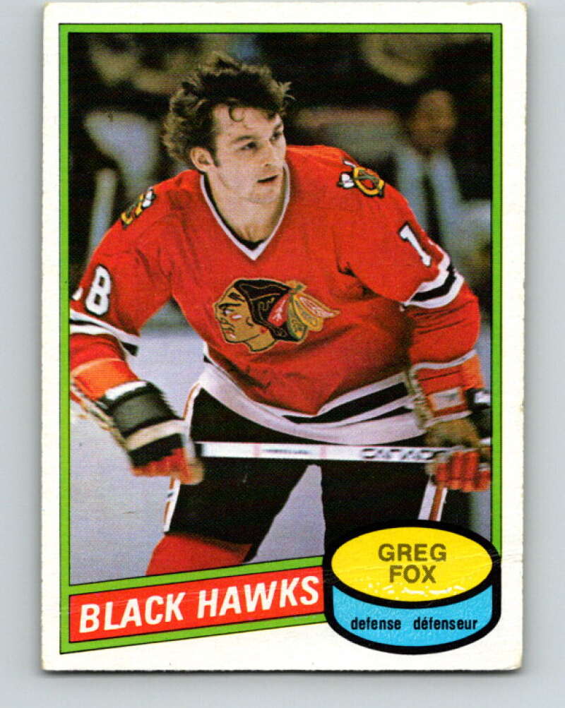 1980-81 O-Pee-Chee #268 Greg Fox Chicago Blackhawks V39783