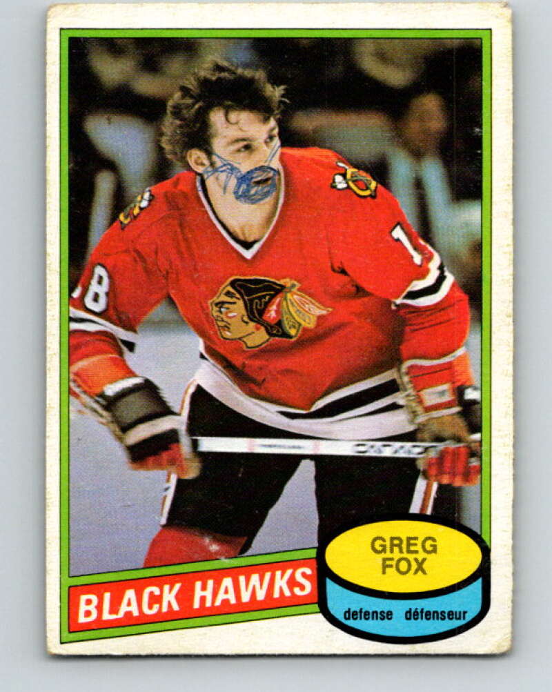 1980-81 O-Pee-Chee #268 Greg Fox Chicago Blackhawks V39787