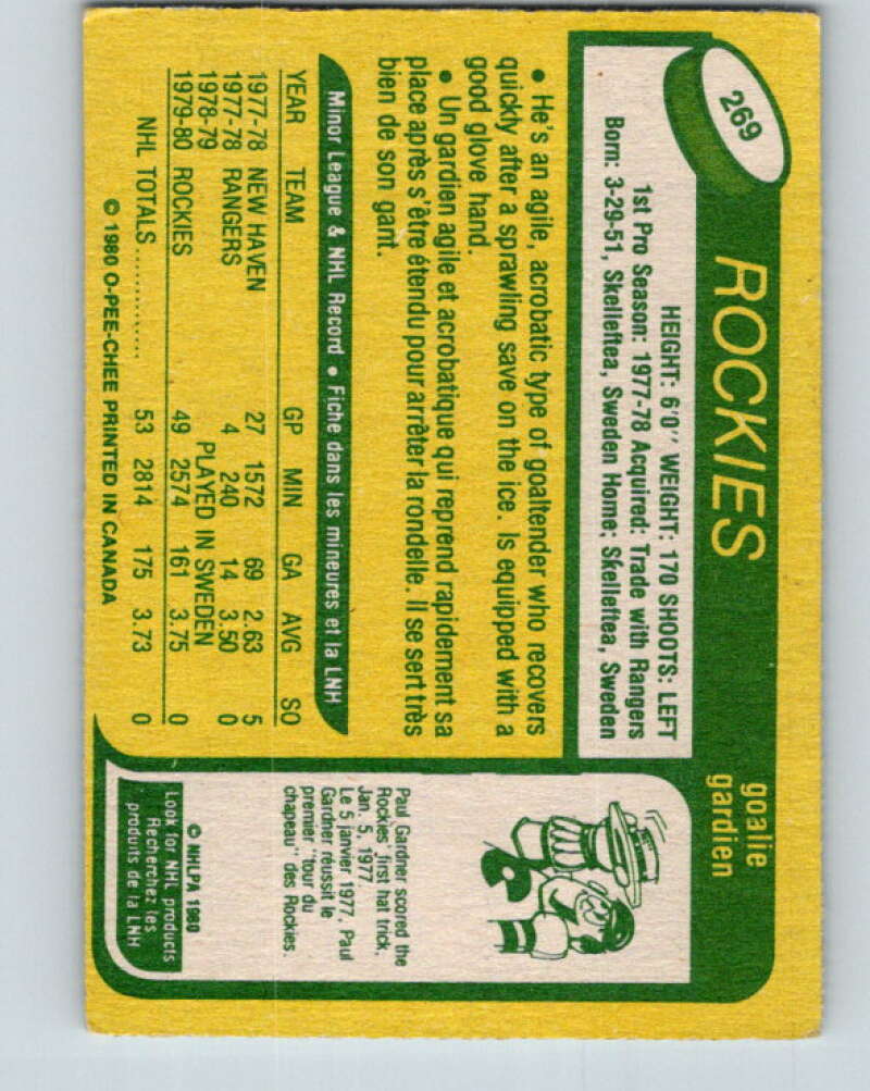1980-81 O-Pee-Chee #269 Hardy Astrom RC Rookie Colorado Rockies V39788