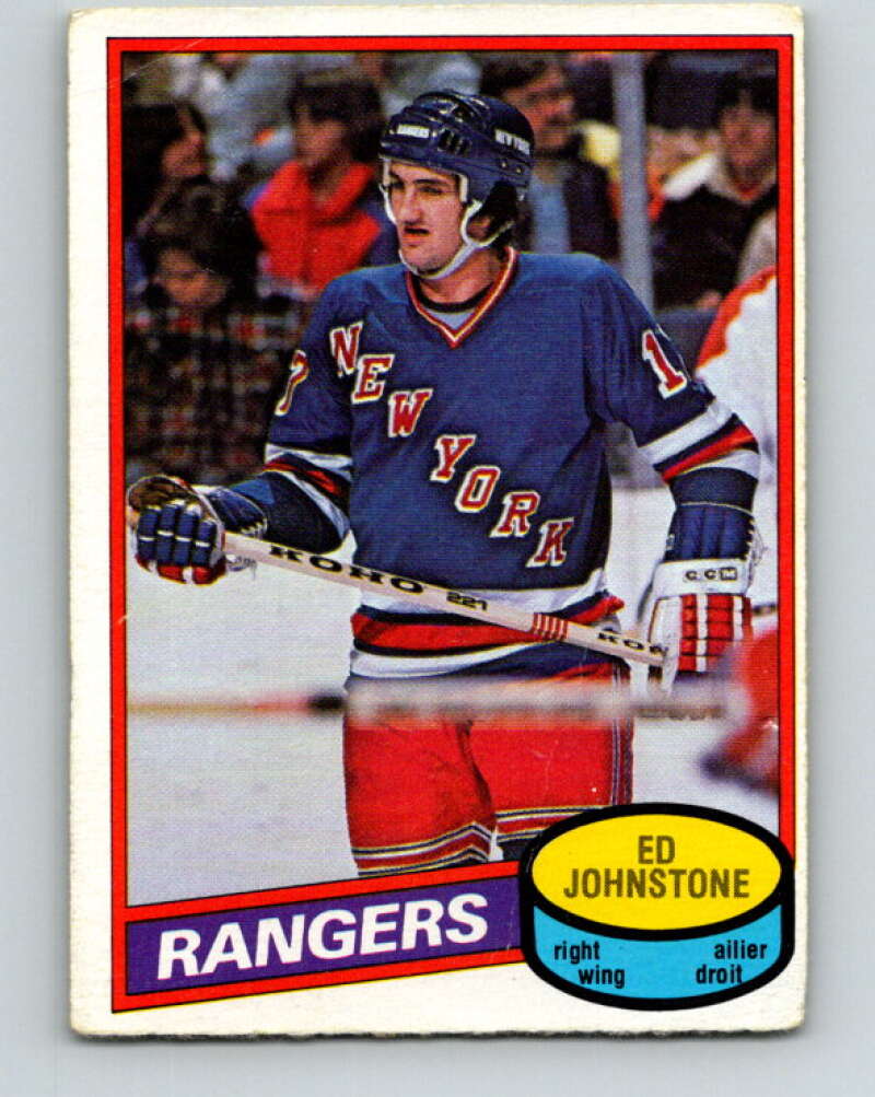 1980-81 O-Pee-Chee #277 Ed Johnstone New York Rangers V39879