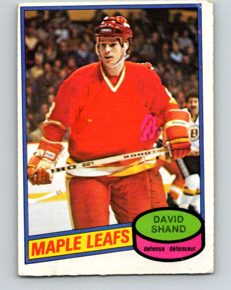 1980-81 O-Pee-Chee #282 David Shand Toronto Maple Leafs V39911