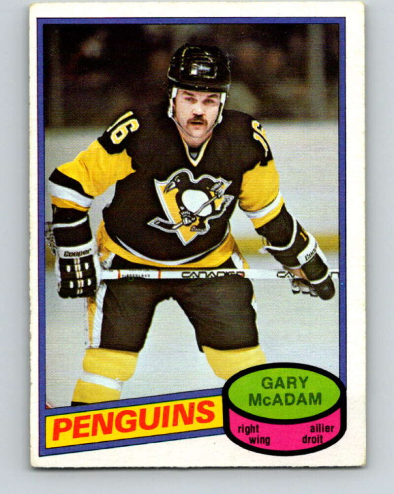 1980-81 O-Pee-Chee #288 Gary McAdam Pittsburgh Penguins V39998