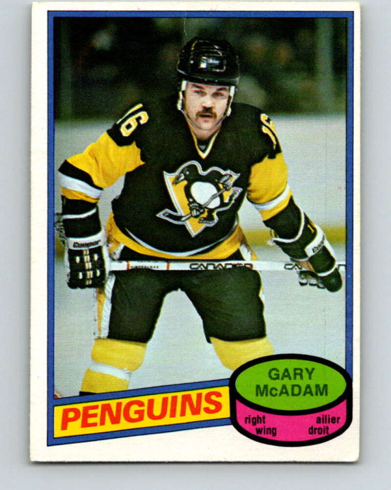 1980-81 O-Pee-Chee #288 Gary McAdam Pittsburgh Penguins V39999