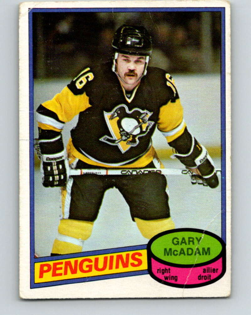 1980-81 O-Pee-Chee #288 Gary McAdam Pittsburgh Penguins V40001