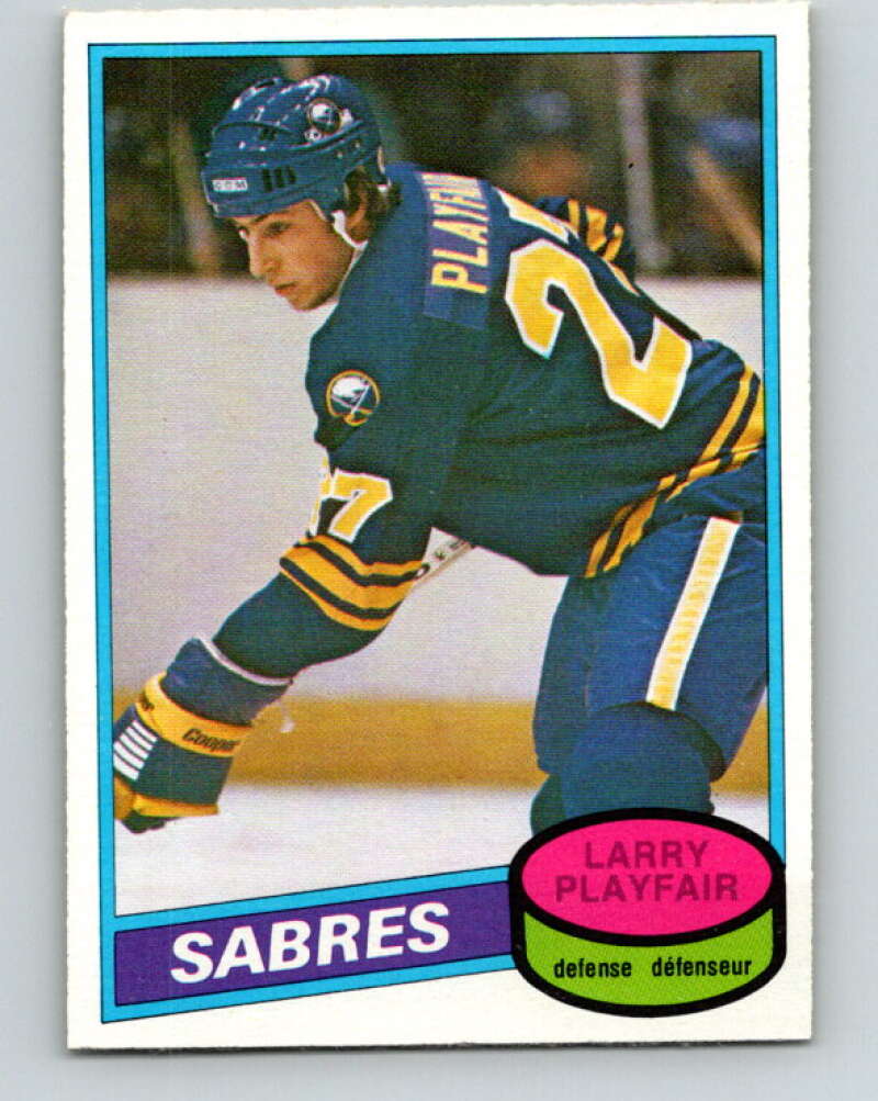 1980-81 O-Pee-Chee #296 Larry Playfair RC Rookie Buffalo Sabres V40076