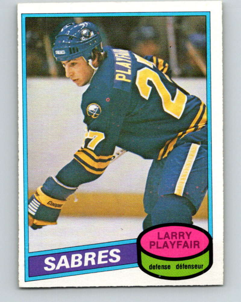 1980-81 O-Pee-Chee #296 Larry Playfair RC Rookie Buffalo Sabres V40077