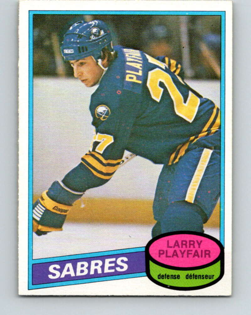 1980-81 O-Pee-Chee #296 Larry Playfair RC Rookie Buffalo Sabres V40079