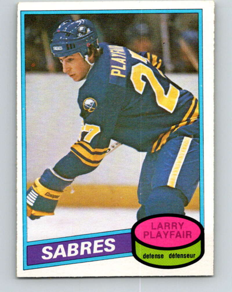 1980-81 O-Pee-Chee #296 Larry Playfair RC Rookie Buffalo Sabres V40085