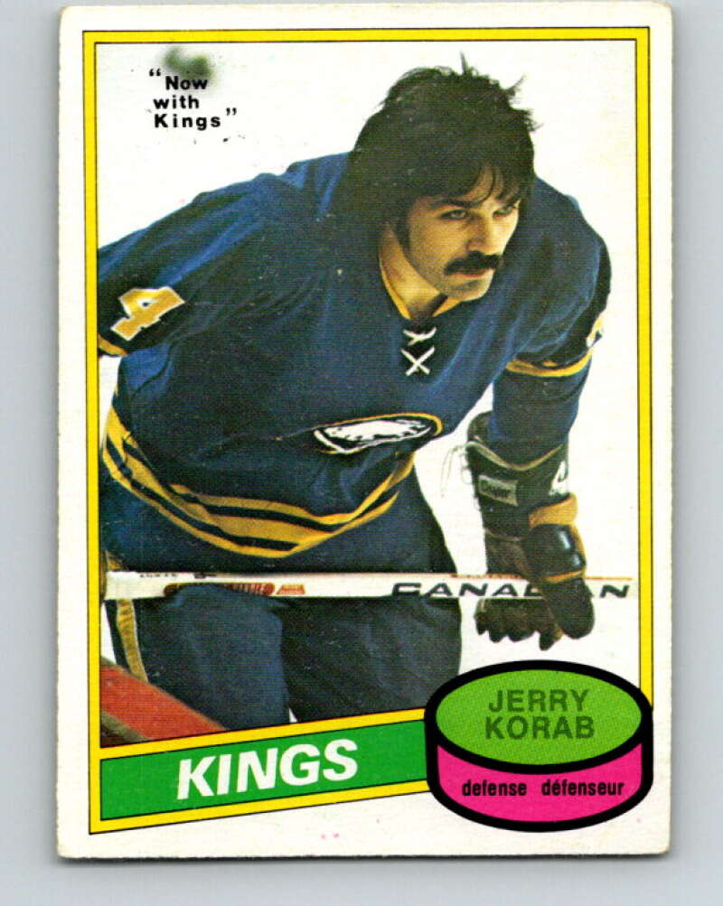 1980-81 O-Pee-Chee #300 Jerry Korab Los Angeles Kings V40129