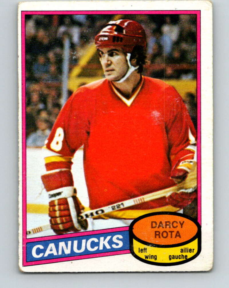 1980-81 O-Pee-Chee #301 Darcy Rota Vancouver Canucks V40133