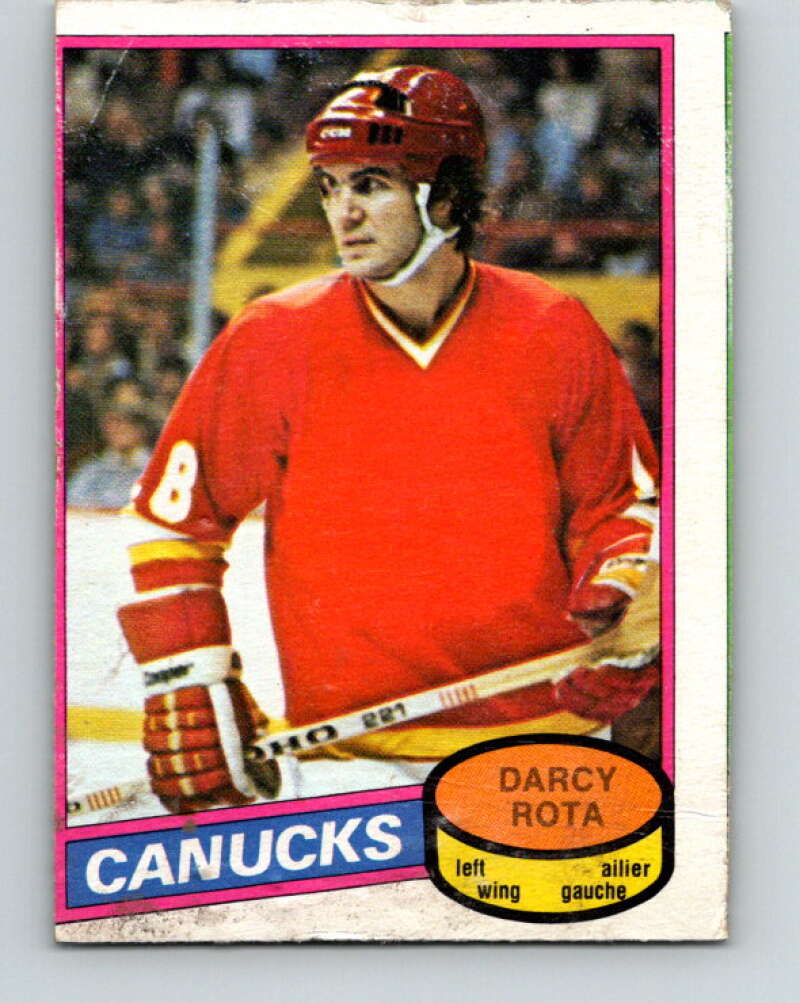 1980-81 O-Pee-Chee #301 Darcy Rota Vancouver Canucks V40139